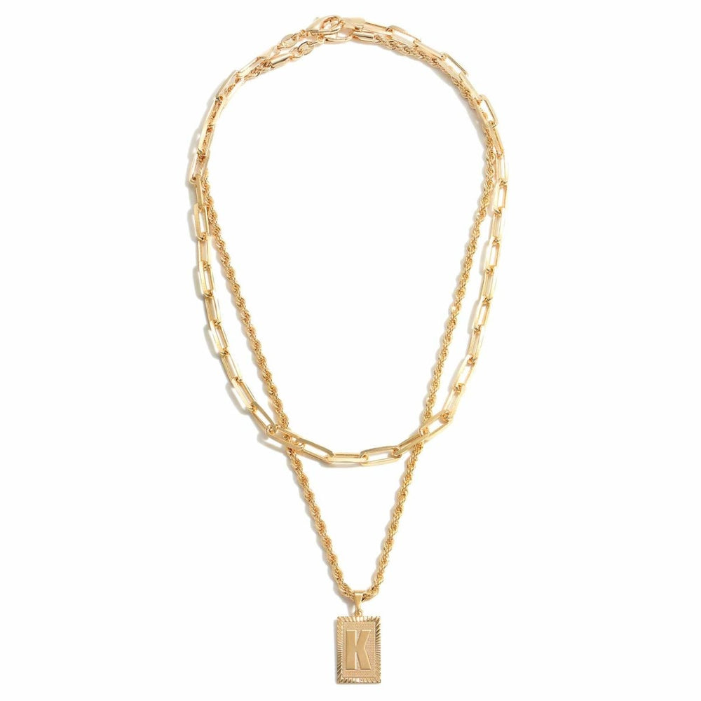 Sara Initial necklace Set - kinitajewelry