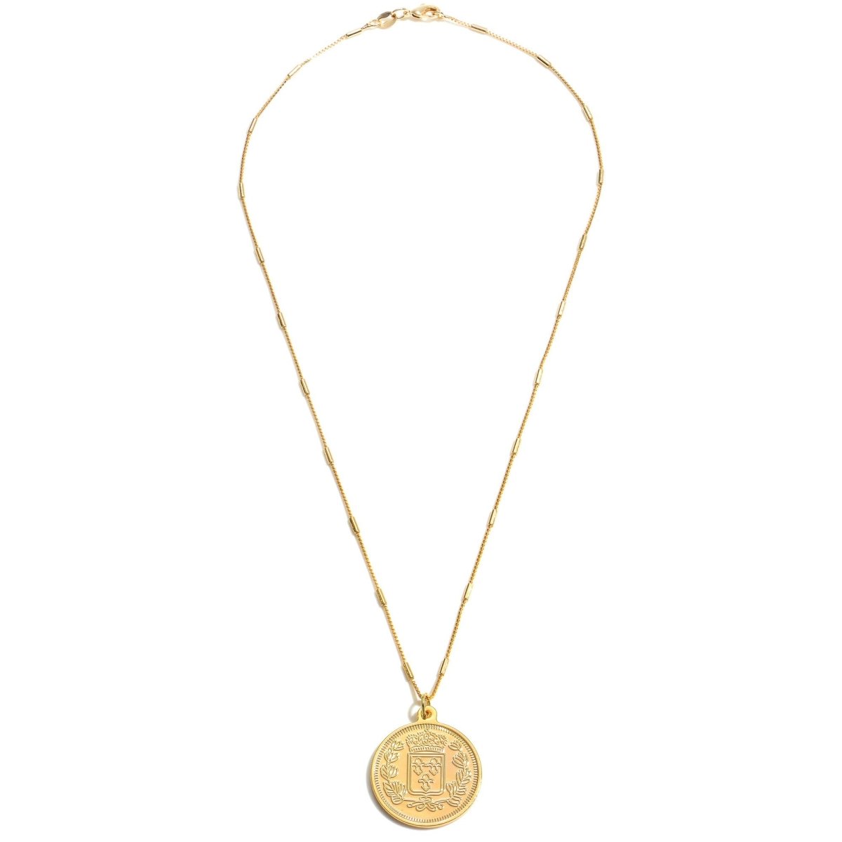 Brass Medallion Necklace – Big Blue