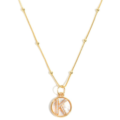 Olive Initial necklace - kinitajewelry
