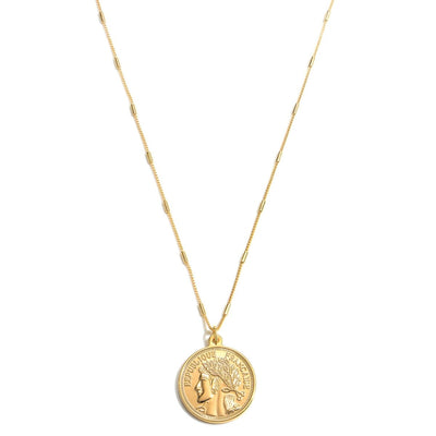 Aria Big Coin Necklace - kinitajewelry